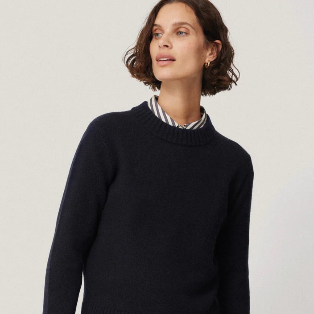 Navy Jigsaw Sweater